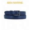 Ceinture en cuir de vachette fabrication francaise 6654 Marine