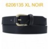 Ceinture en cuir de buffle "veau gras" fabriqué en France 6206135 Noir XL Grande taille