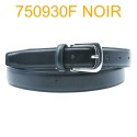 Ceinture femme large en croute de cuir de vachette 750930F noir