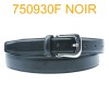 Ceinture femme large en croute de cuir de vachette 750930F noir