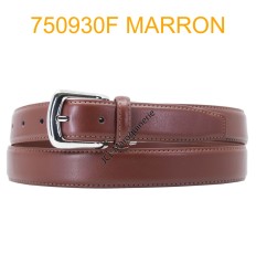 Ceinture femme large en croute de cuir de vachette 750930F marron