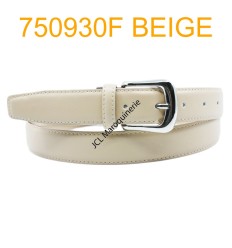Ceinture femme large en croute de cuir de vachette 750930F beige