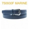 Ceinture femme large en croute de cuir de vachette 750930F marine