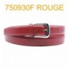 Ceinture femme large en croute de cuir de vachette 750930F rouge