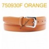 Ceinture femme large en croute de cuir de vachette 750930F orange