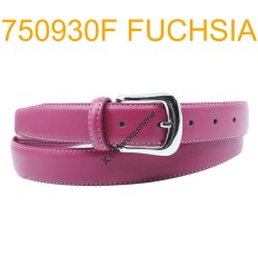 Ceinture femme large en croute de cuir de vachette 750930F fuchsia