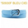 Ceinture femme large en croute de cuir de vachette 750930F bleu ciel