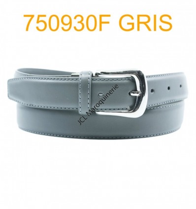 Ceinture femme large en croute de cuir de vachette 750930F gris