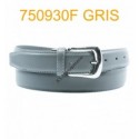 Ceinture femme large en croute de cuir de vachette 750930F gris