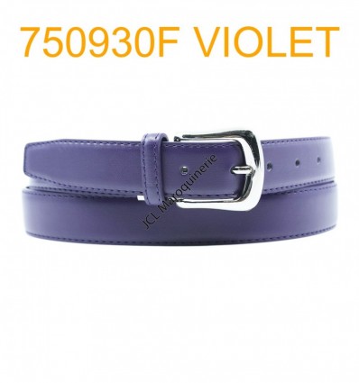 Ceinture femme large en croute de cuir de vachette 750930F violet