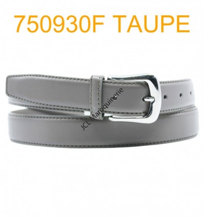 Ceinture femme large en croute de cuir de vachette 750930F taupe