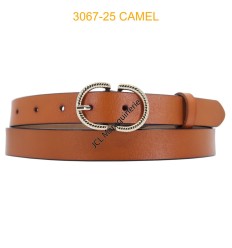 Ceinture femme en croute de cuir de vachette 3067 Camel
