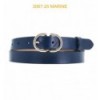 Ceinture femme en croute de cuir de vachette 3067 Marine