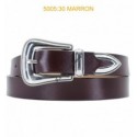 Ceinture femme western en croute de cuir de vachette 5005 marron