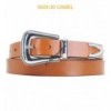 Ceinture femme western en croute de cuir de vachette 5005 camel