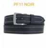 Ceinture en cuir de buffle "veau gras" PF11 Noir