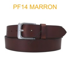 Ceinture en cuir de buffle "veau gras" PF14 Marron