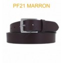 Ceinture en cuir de buffle "veau gras" PF21 Marron