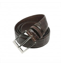 Ceinture imitation crocodile en cuir véritable Renato Balestra