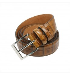 Ceinture imitation crocodile en cuir véritable Renato Balestra