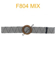 Ceinture raphia en paille élastiqué boucle en bois