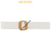 Ceinture raphia en paille élastiqué ecru