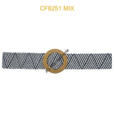 Ceinture raphia en paille élastiqué bicolore