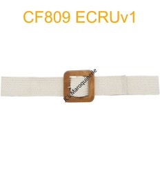 Ceinture raphia en paille élastiqué ecru