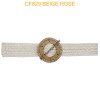 Ceinture raphia en paille non élastiqué rose