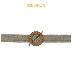 Ceinture raphia en paille élastiqué brun