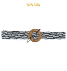Ceinture raphia en paille élastiqué bicolore