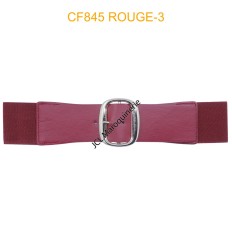 Ceinture large élastique boucle dorée rouge