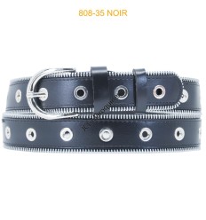 Ceinture femme à fermeture 33mm noir