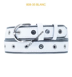 Ceinture femme à fermeture 33mm blanc