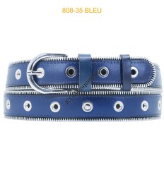 Ceinture femme à fermeture 33mm marine