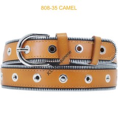 Ceinture femme à fermeture 33mm camel