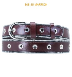 Ceinture femme à fermeture 33mm marron