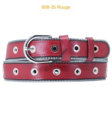 Ceinture femme à fermeture 33mm rouge