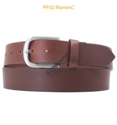 Ceinturon large en cuir de buffle "veau gras" PF02 MARRON CLAIR