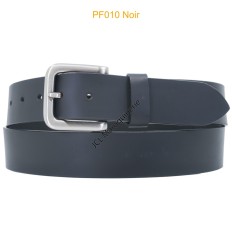 Ceinturon large en cuir de buffle "veau gras" PF10 NOIR