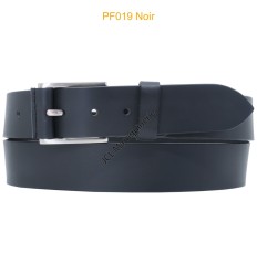 Ceinturon large en cuir de buffle "veau gras" PF19 NOIR