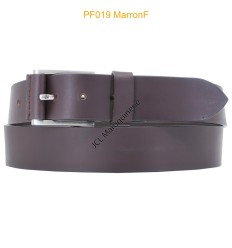 Ceinturon large en cuir de buffle "veau gras" PF19 MARRON FONCE