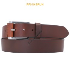 Ceinturon large en cuir de buffle "veau gras" PF19 MARRON CLAIR