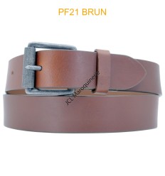 Ceinturon large en cuir de buffle "veau gras" PF21 MARRON CLAIR