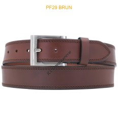 Ceinturon large en cuir de buffle "veau gras" PF29 MARRON CLAIR