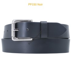 Ceinturon large en cuir de buffle "veau gras" PF30 NOIR