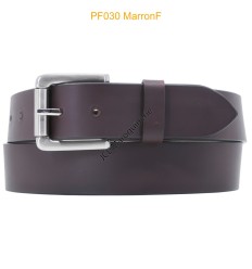 Ceinturon large en cuir de buffle "veau gras" PF30 MARRON FONCE
