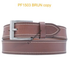 Ceinturon large en cuir de buffle "veau gras" PF1503 MARRON CLAIR