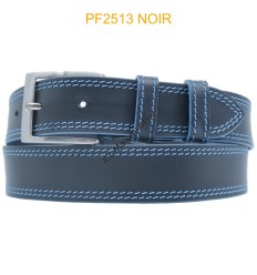 Ceinturon large en cuir de buffle "veau gras" PF2513 NOIR