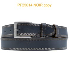 Ceinturon large en cuir de buffle "veau gras" PF25014 NOIR